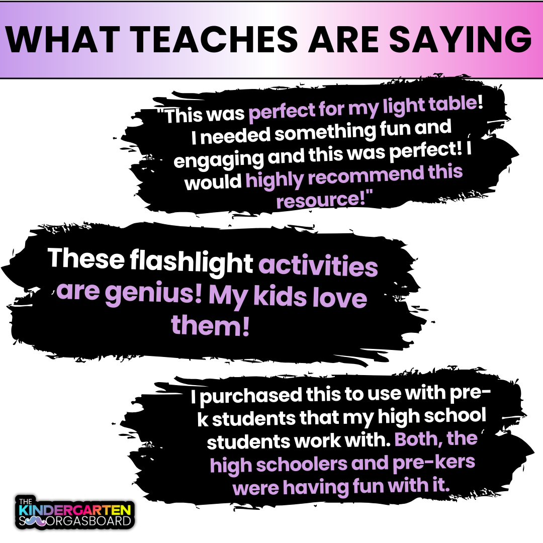 April Flashlight Activities: Light Table Activities For Spring And Easter