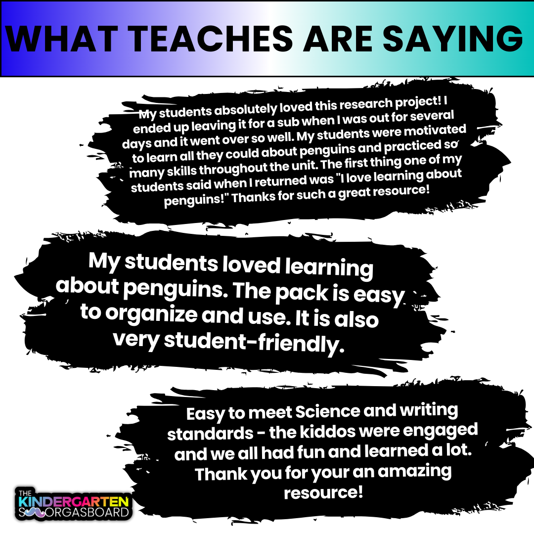 Penguins And Penguin Science Activities for Kindergarten & 1st Grade