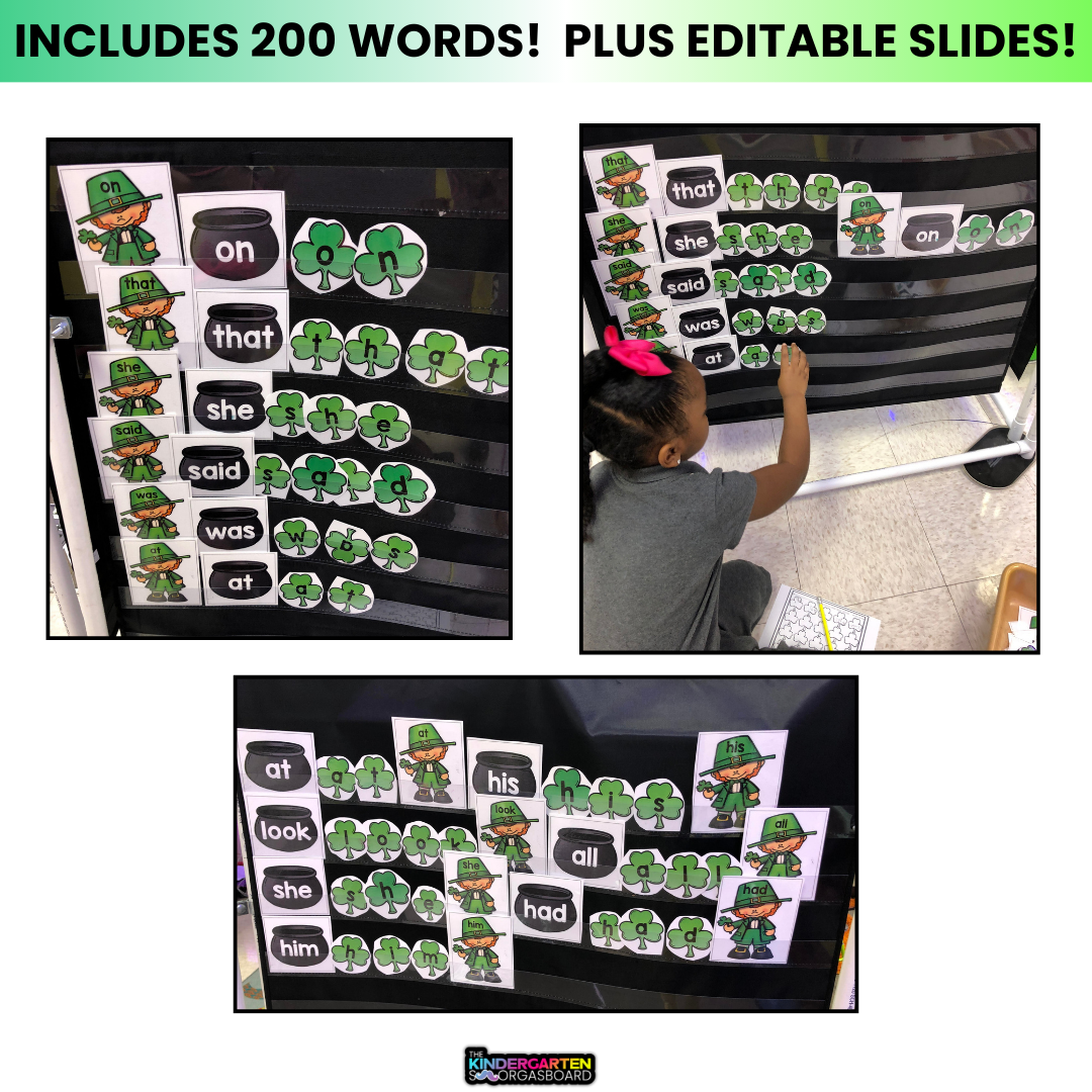 St. Patrick’s Day Words | Leprechauns & Shamrocks Editable Phonics Resource
