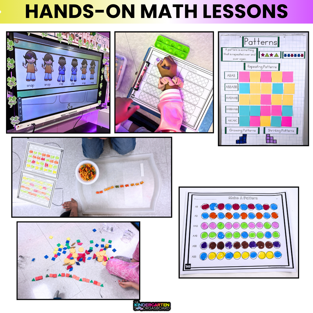 Patterns Math Unit With Patterns Worksheets And Number Patterns Activi ...
