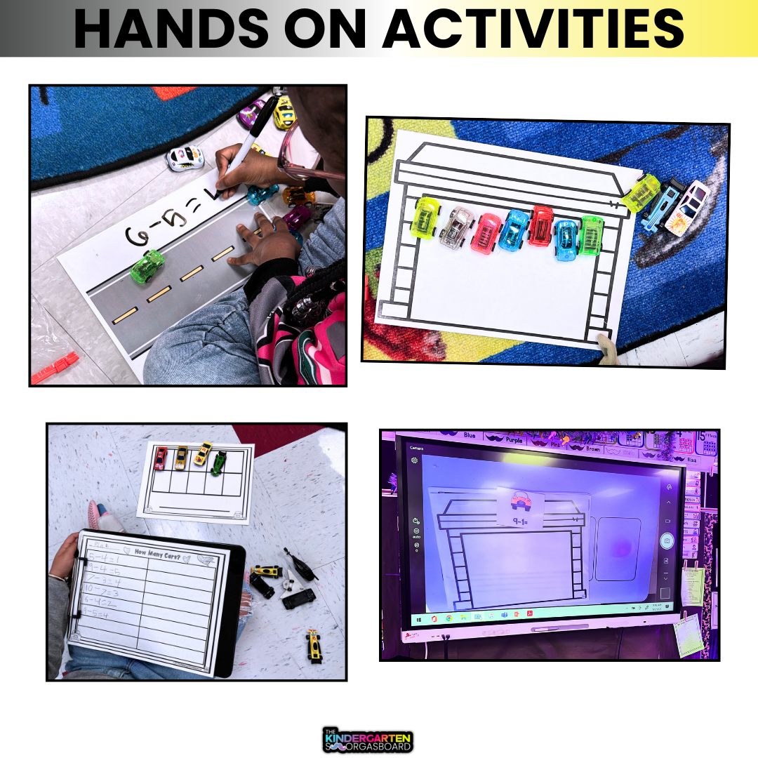Subtraction To 10: Subtraction Within 10: Subtracting Cars