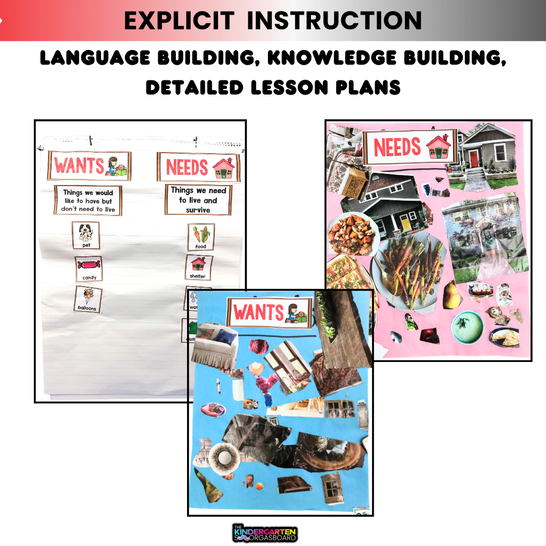 Needs And Wants: Kindergarten And 1st Grade Social Studies Activities