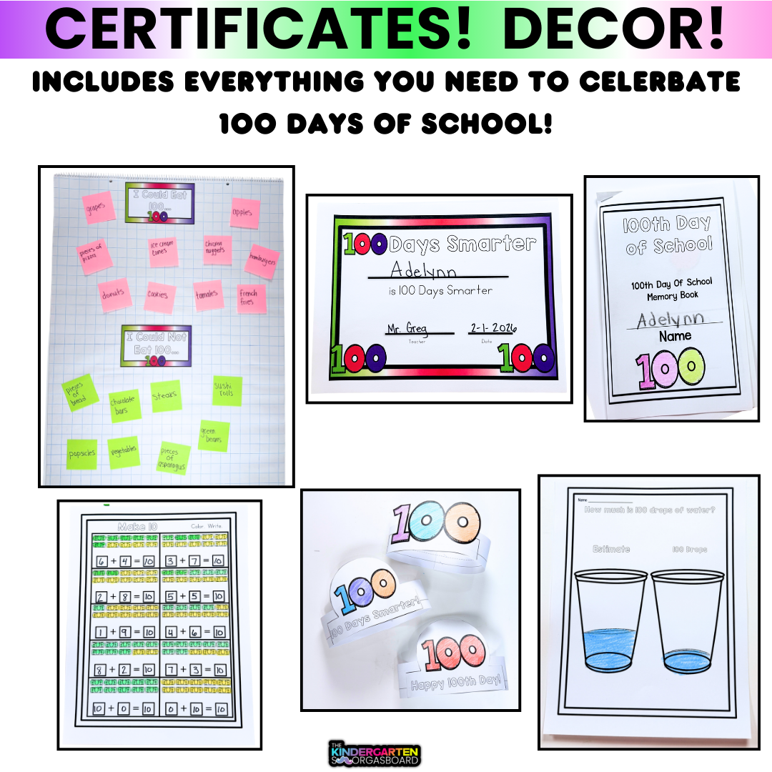 100th Day Activities! 100th Day of School Activities
