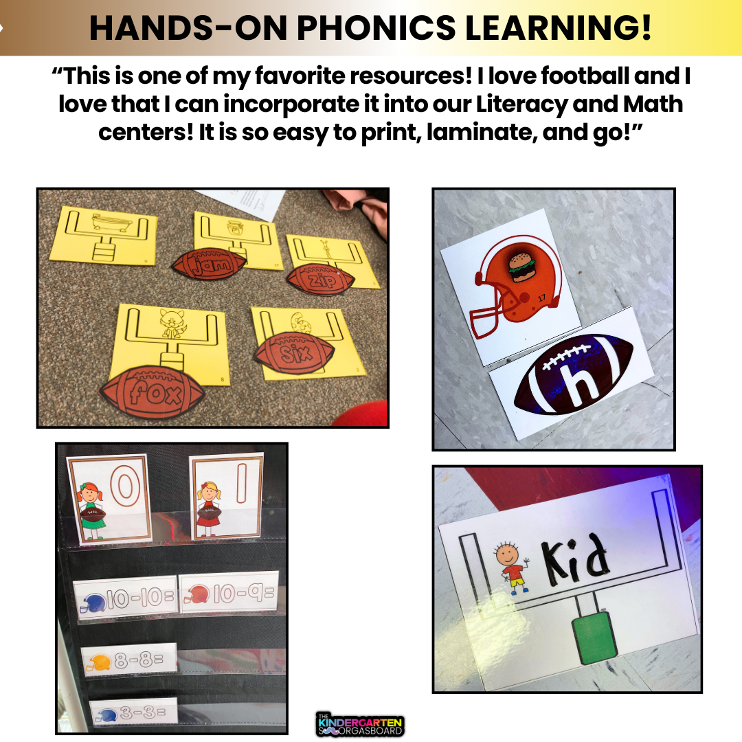 Football Math and Literacy Centers