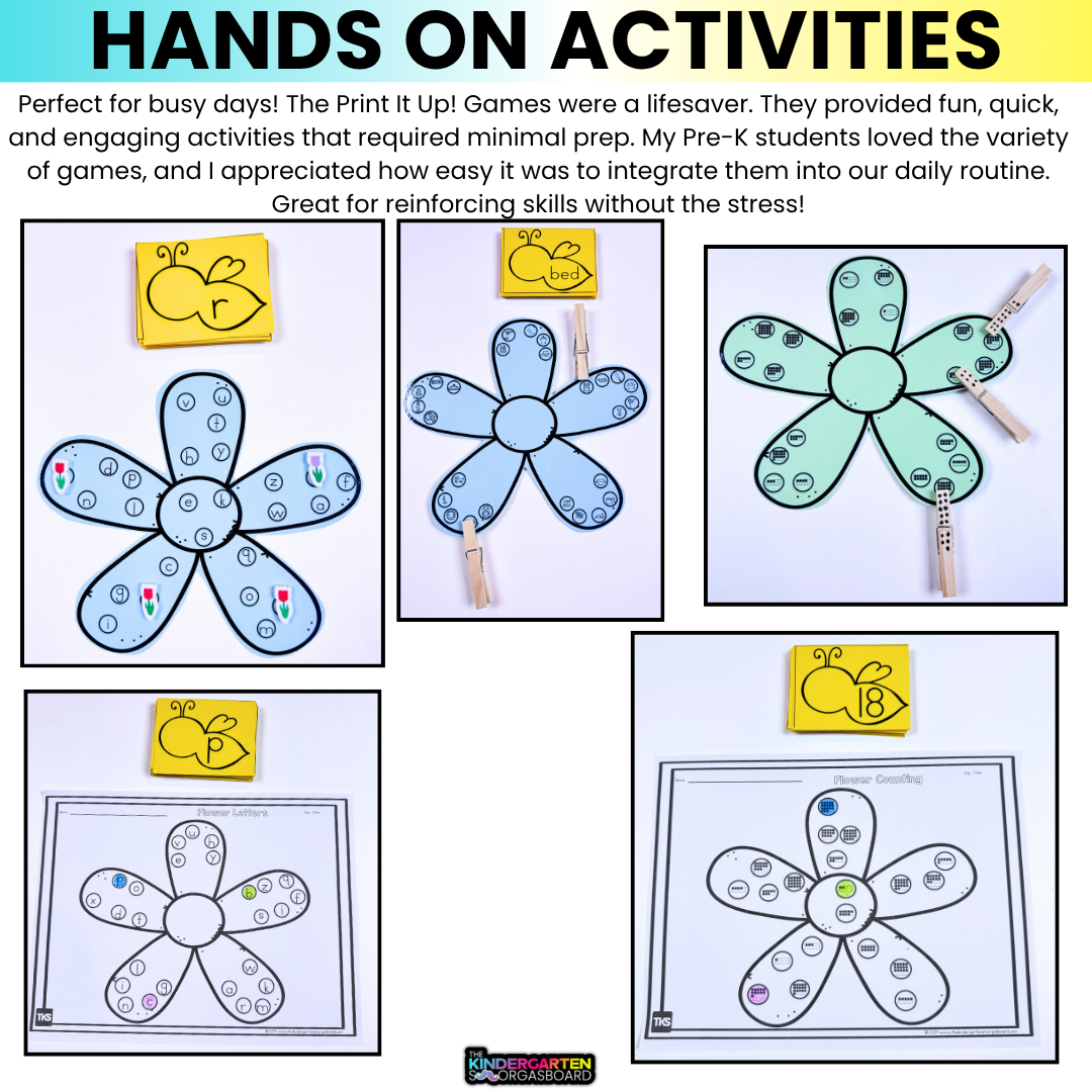 Phonics Games & Math Centers for April | 35+ Low-Prep April Activities