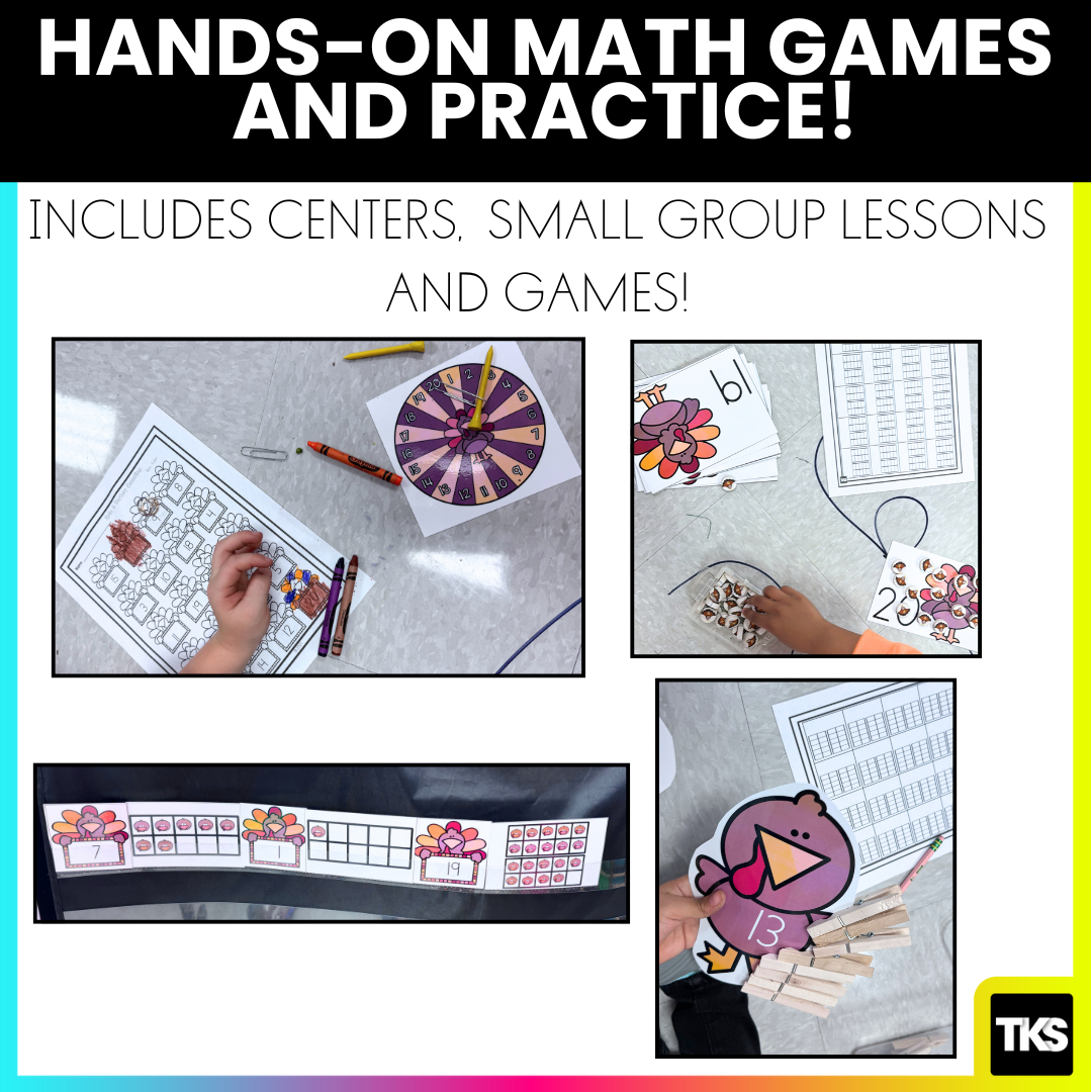 Thanksgiving Math Centers & Counting Activities – Easy Prep & High Engagement
