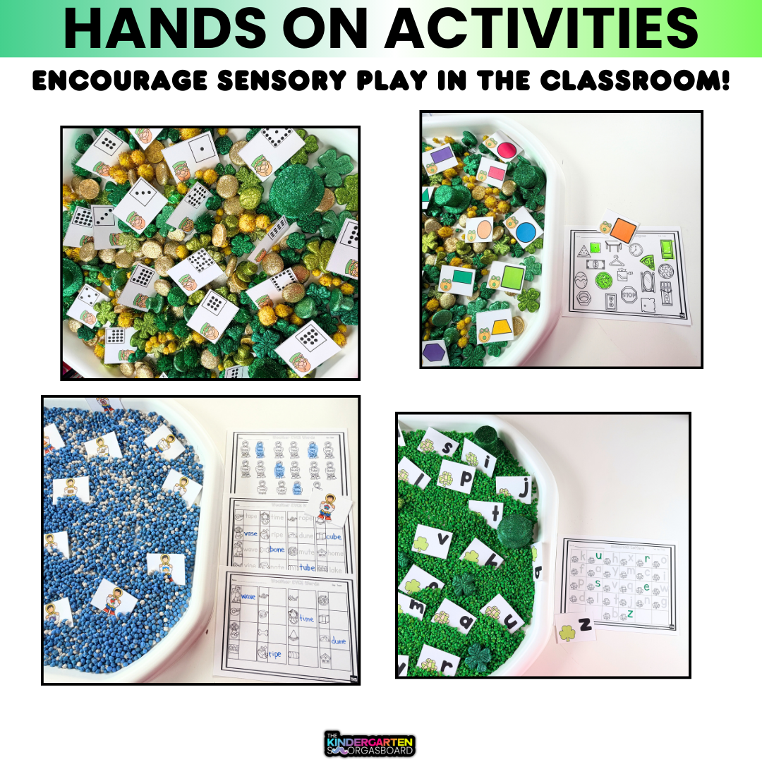 Kindergarten Sensory Bin Activities: March, St. Patrick's Day And Weather
