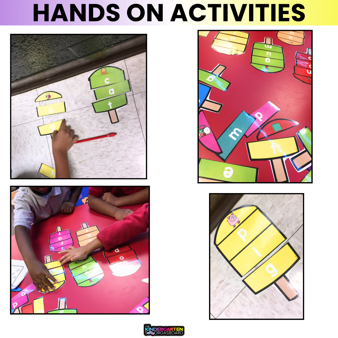 Spring Popsicle CVC Games | Phonics Games for Centers
