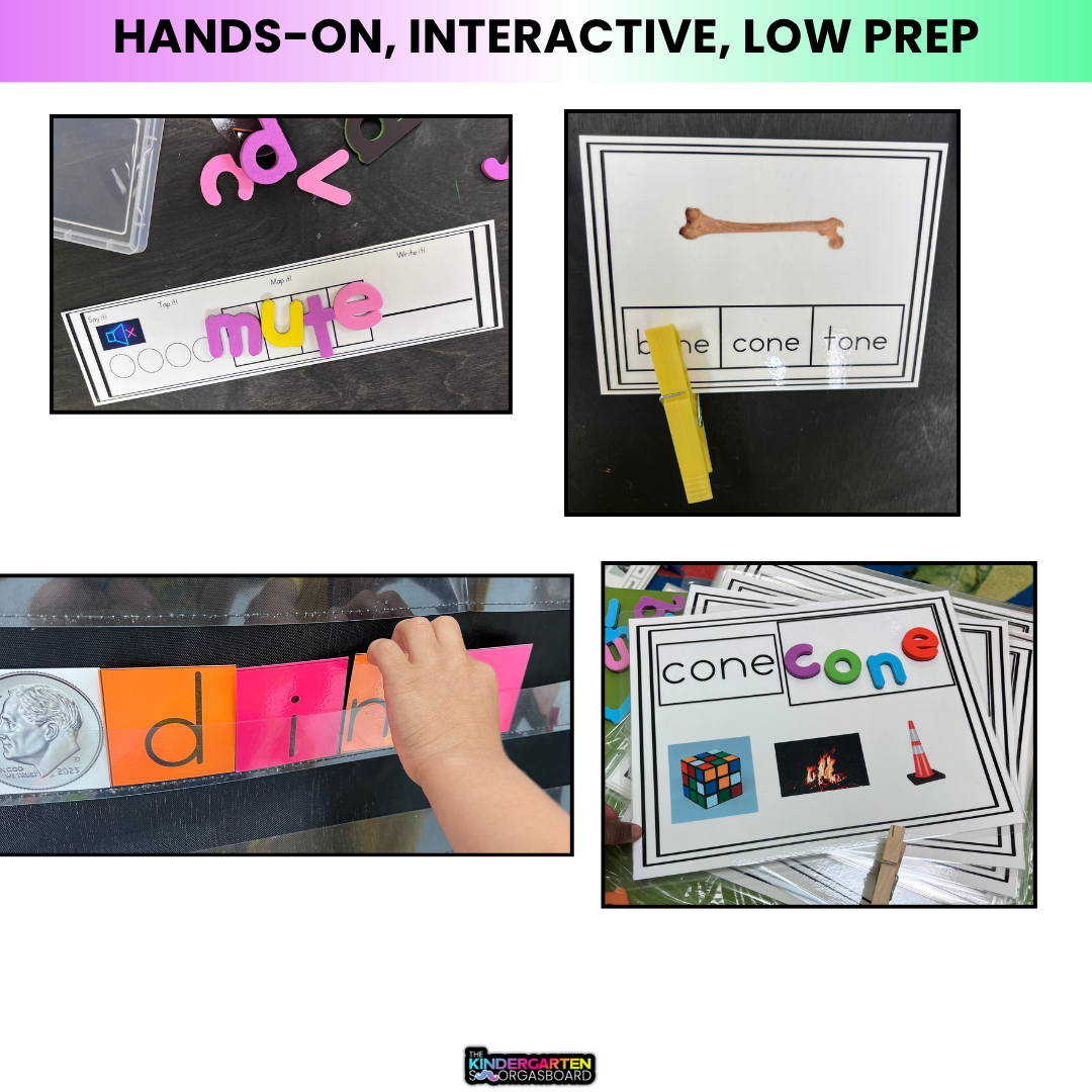 CVC-E Activities and Silent E Worksheets: Vowel Word Work Activities