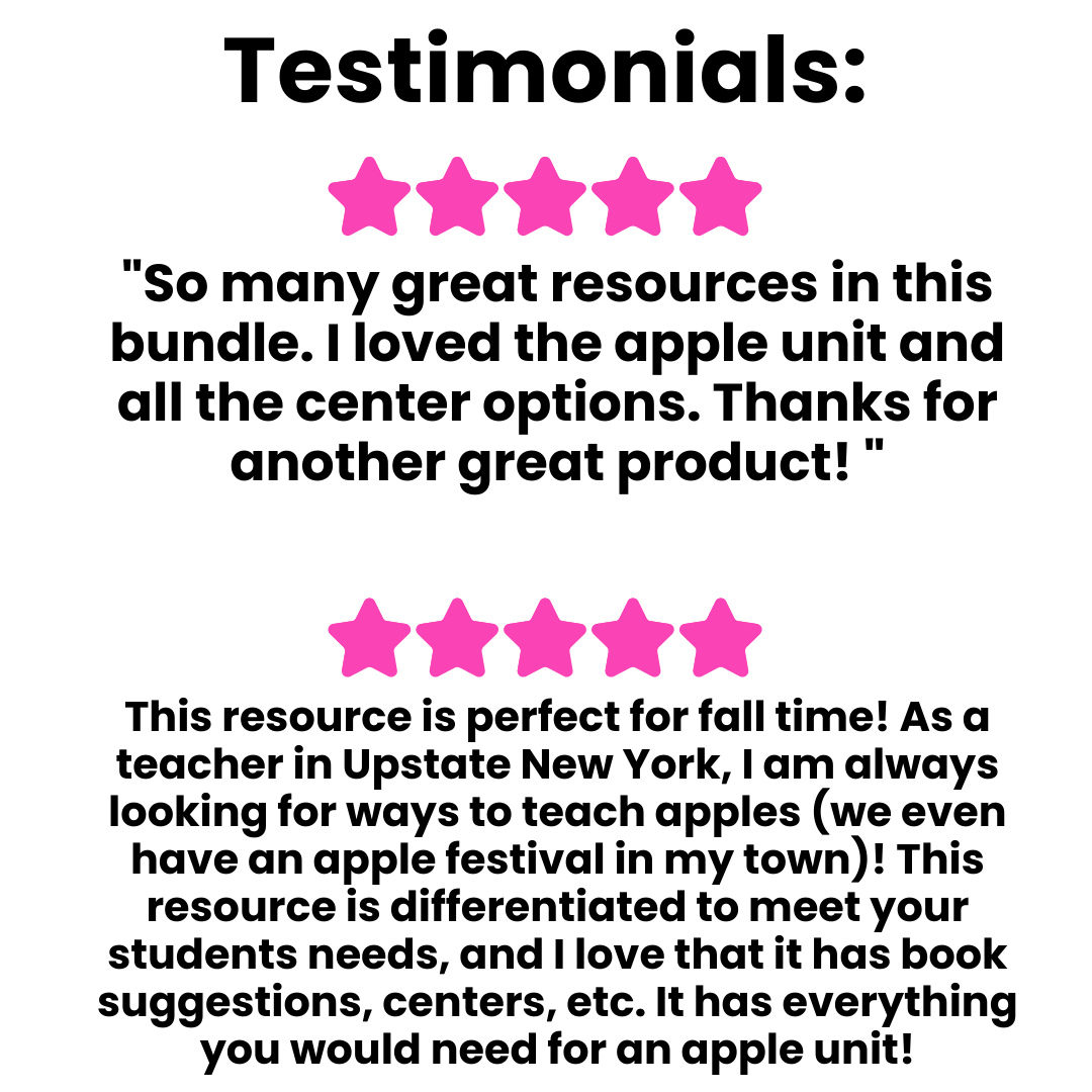 Apples Literacy And Science Bundle