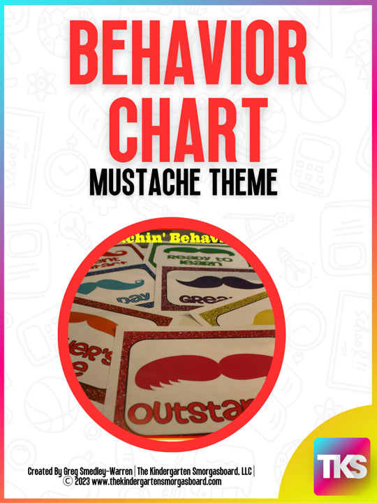 Behavior Calendar and Clip Chart: I Mustache You About Your Behavior