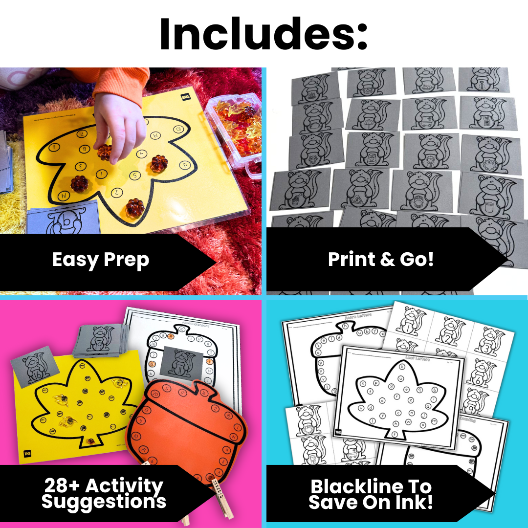 ELA & Math Low Prep Worksheets & Games Kindergarten - Print It Up! November