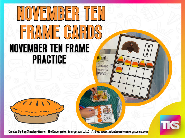 November Ten Frame Cards