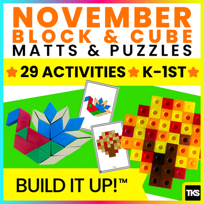 Build It Up! November Pattern Block and Counting Cube Mats