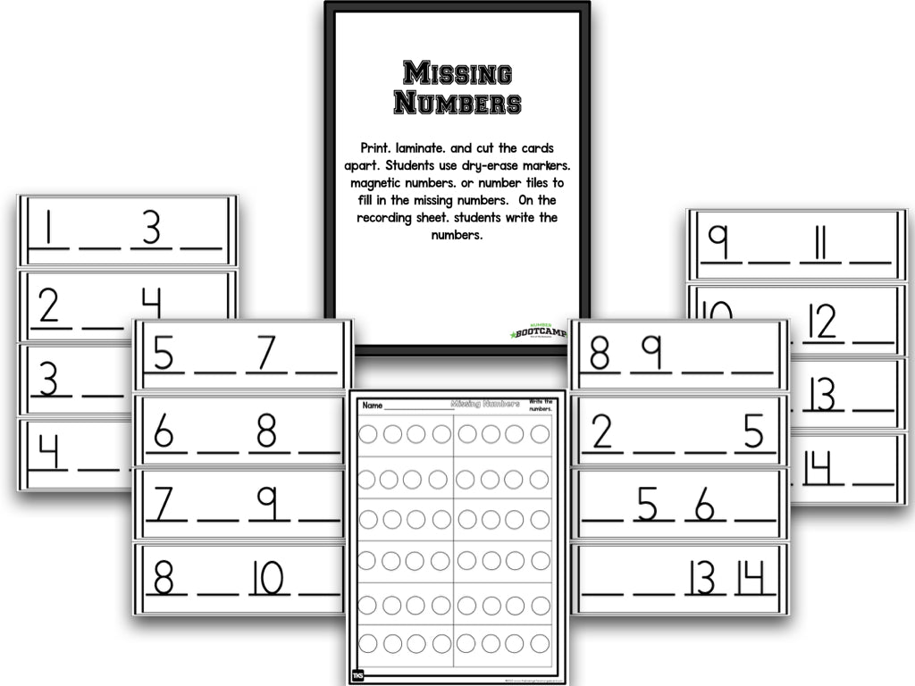 Number Bootcamp: Numbers and Counting 1-20 (No Theme)