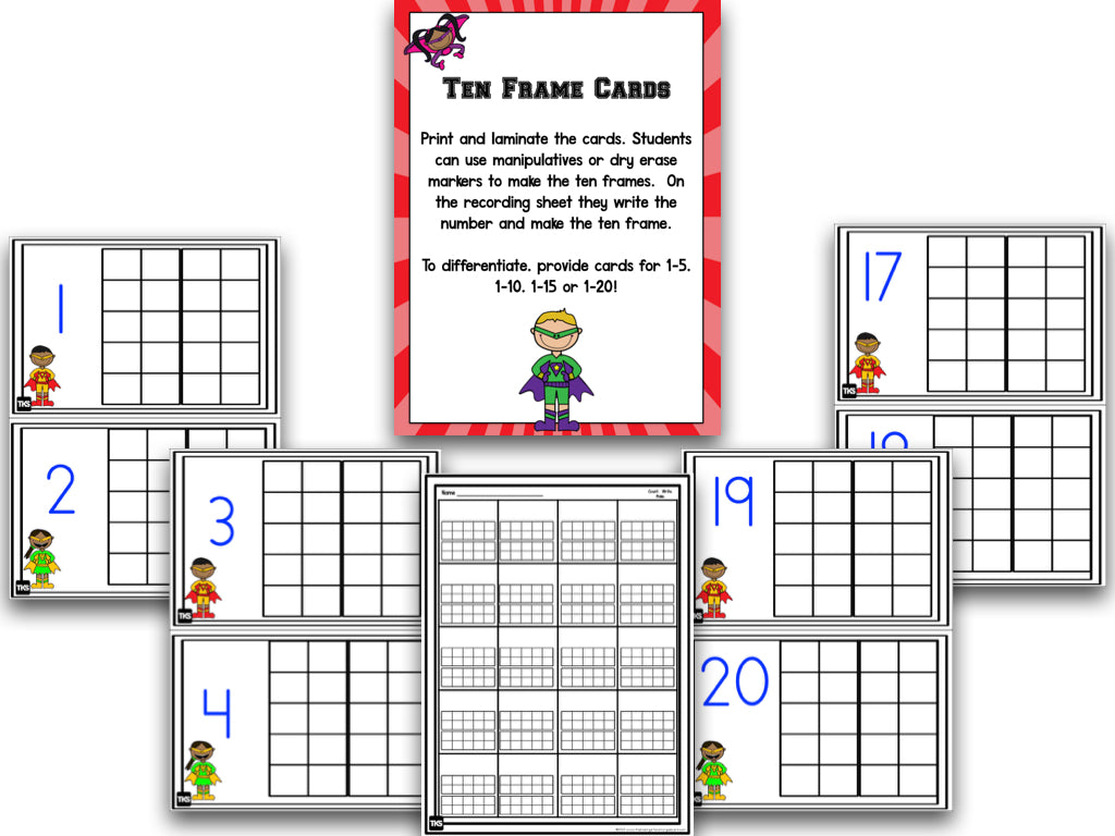 Number Bootcamp: Numbers and Counting 1-20 (Superhero Theme)