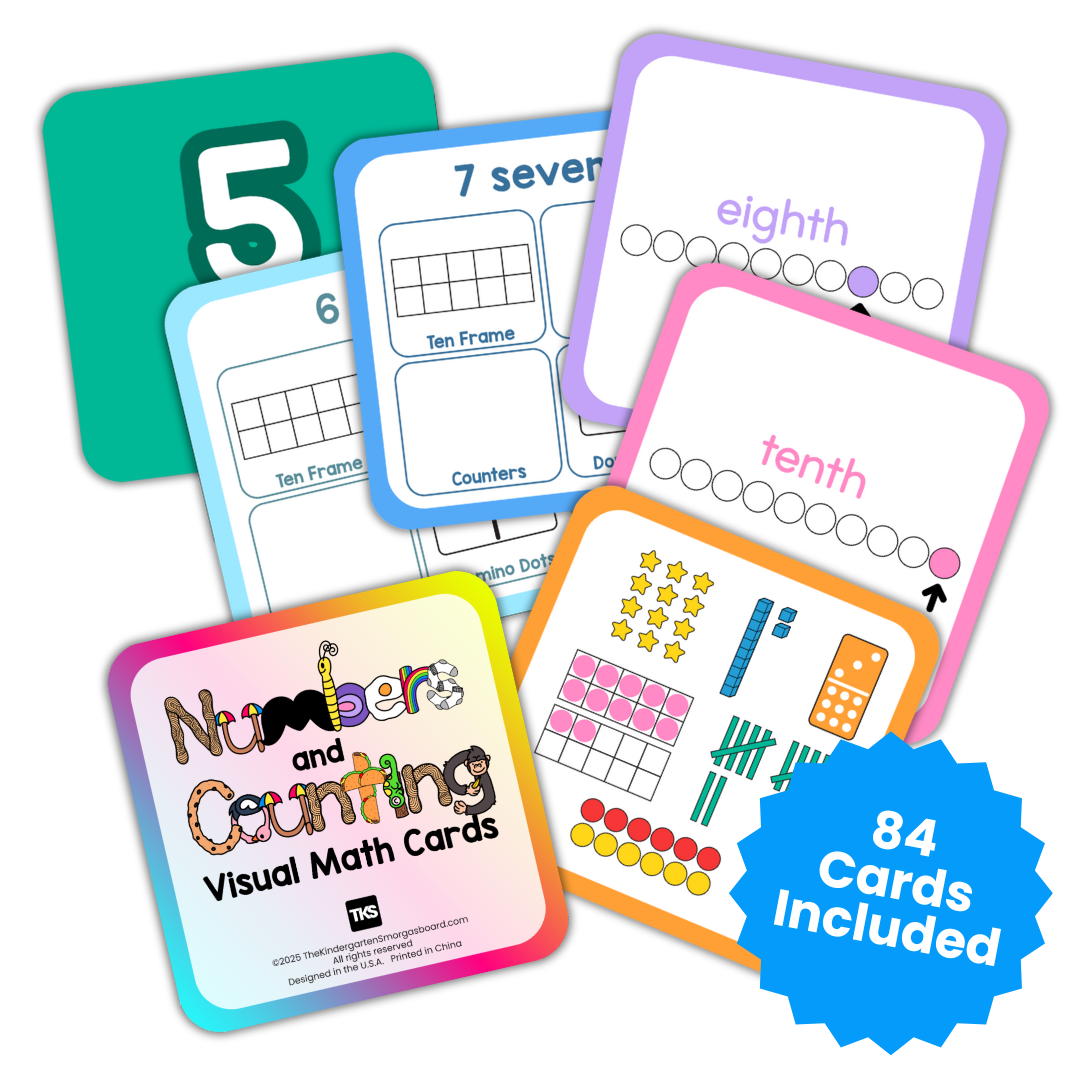 Numbers and Counting Visual Math Cards Set – The Kindergarten ...