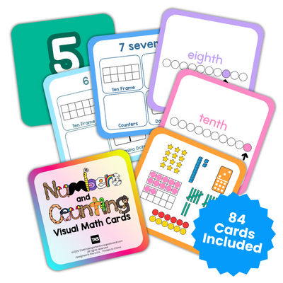 Numbers and Counting Visual Math Cards Set
