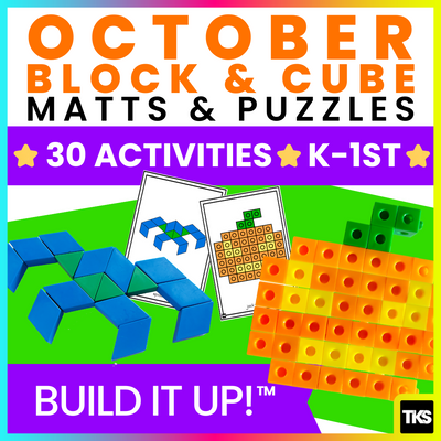 Build It Up! October Pattern Block and Counting Cube Mats