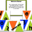 Orange Green and Blue Decorating Set