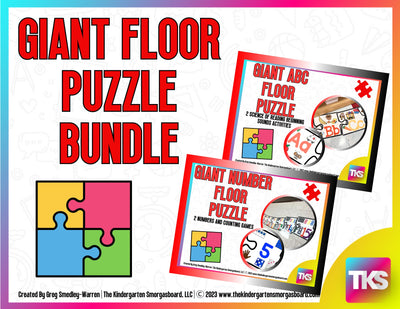 GIANT Floor Puzzles BUNDLE: Letters, Sounds, Numbers, and Counting!
