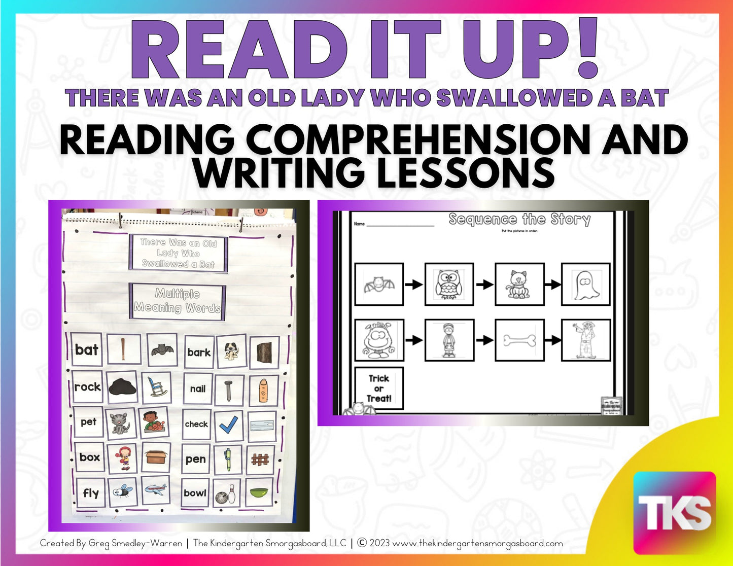 There Was an Old Lady Who Swallowed a Bat Reading Comprehension Activities - Read It Up!