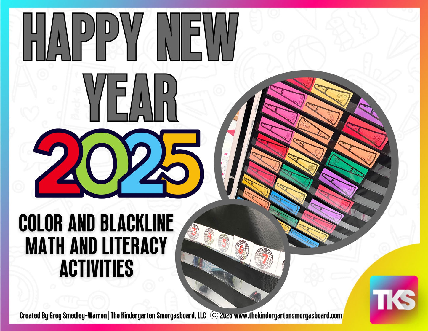 New Year 2025: A Blackline Math, Literacy, and Writing Creation!