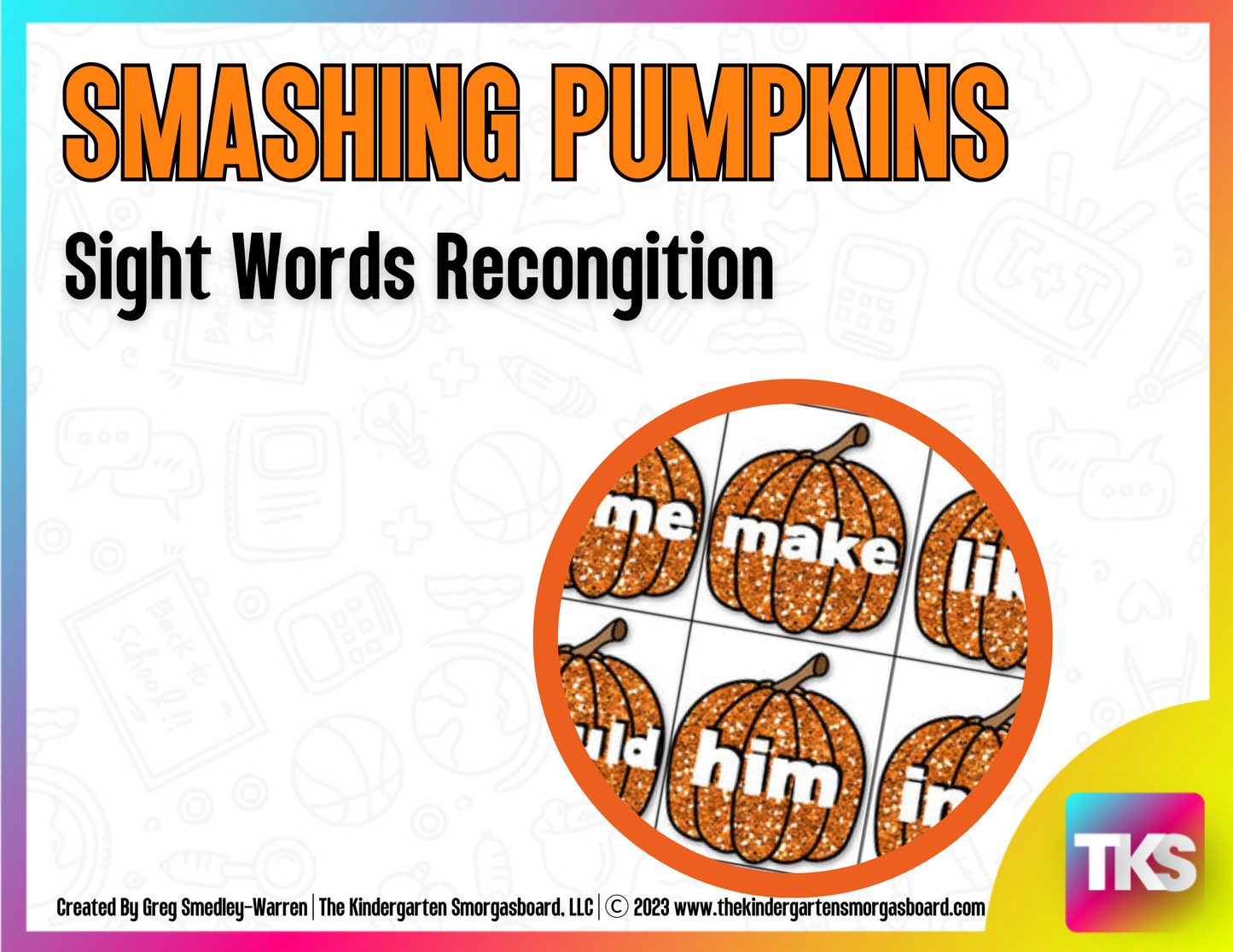 Smashing Pumpkins! Editable Sight Words Game