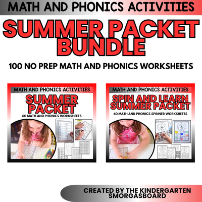 Summer Packet Bundle | Summer Worksheets | Spinner Activities l 100 Worksheets