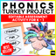 Turkey Thanksgiving Phonics Assessment Project & Activities for Kindergarten