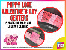 Valentine's Day Blackline Math and Literacy Centers