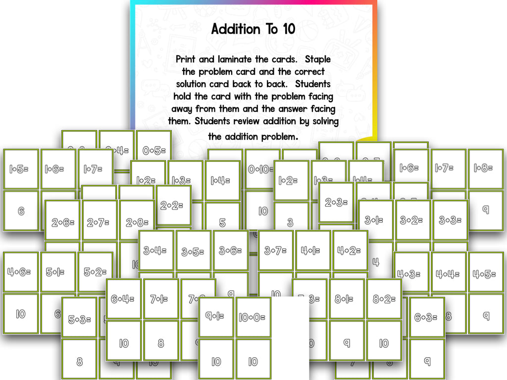 Quiz Quiz Trade: Letters, Sounds, Numbers, and Counting