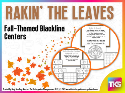 Rakin' the Leaves Blackline Math and Literacy Centers