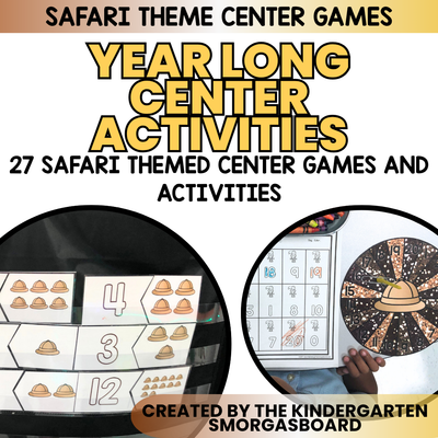 Safari Centers | 14 Literacy + 13 Math Centers | Year-Long, Hands-On, Low Prep