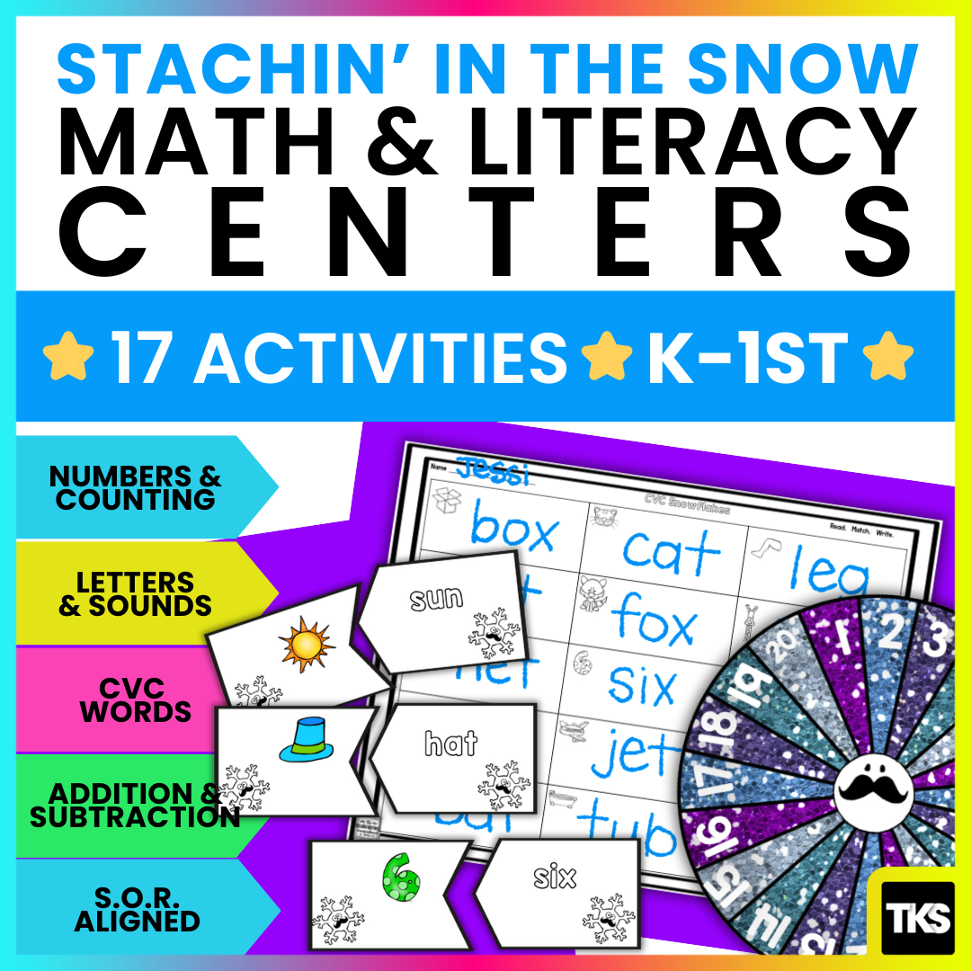 Stachin' in the Snow: Winter Math and Literacy Centers