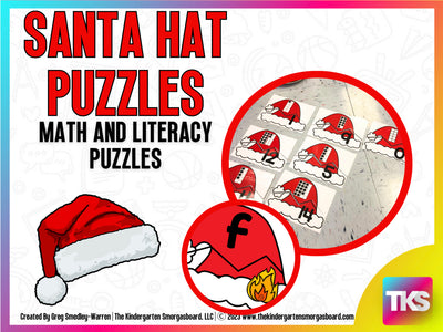 Santa Puzzles: Letters, Sounds, Numbers, and Counting