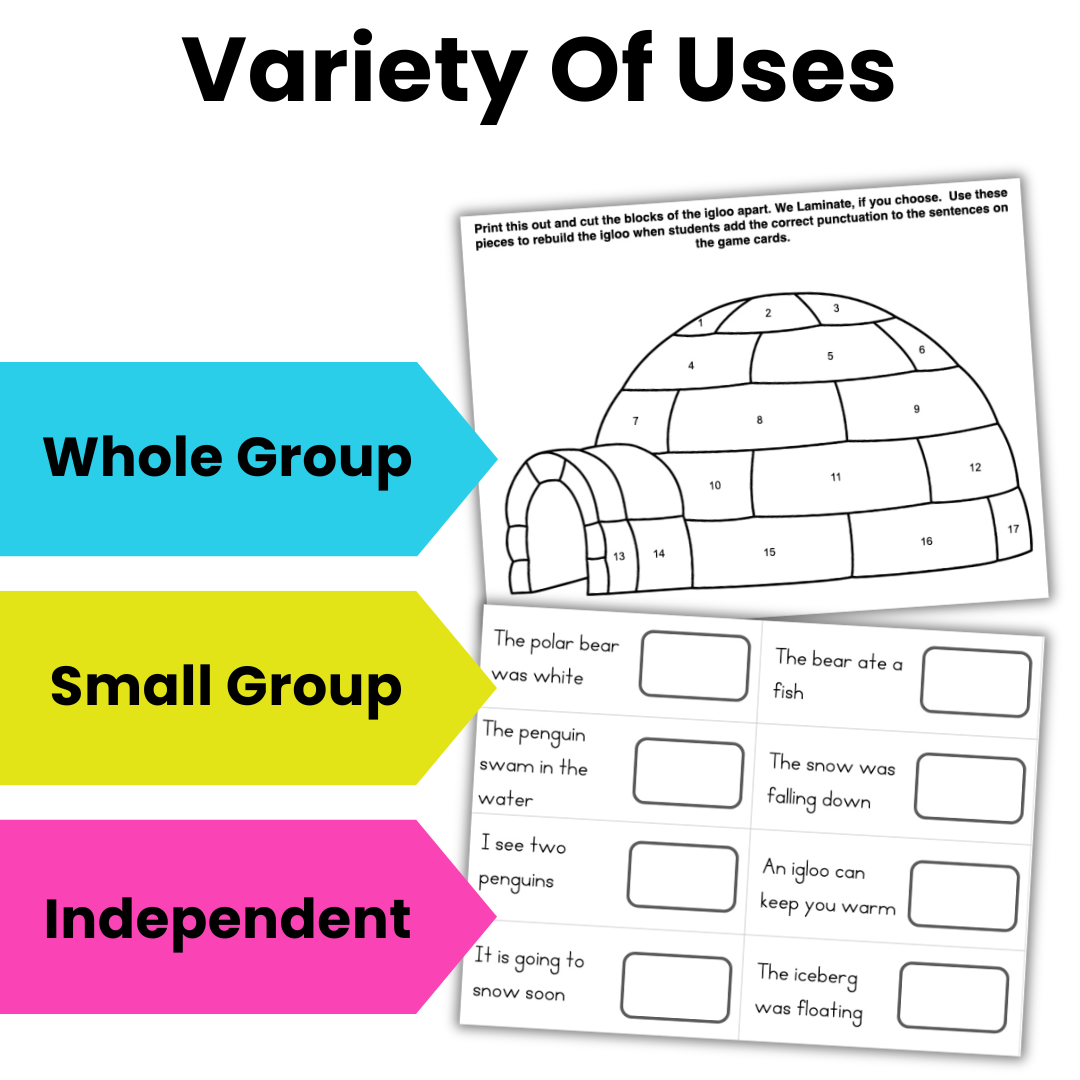 Fix It Up! Polar Punctuation - Punctuation Practice Activities