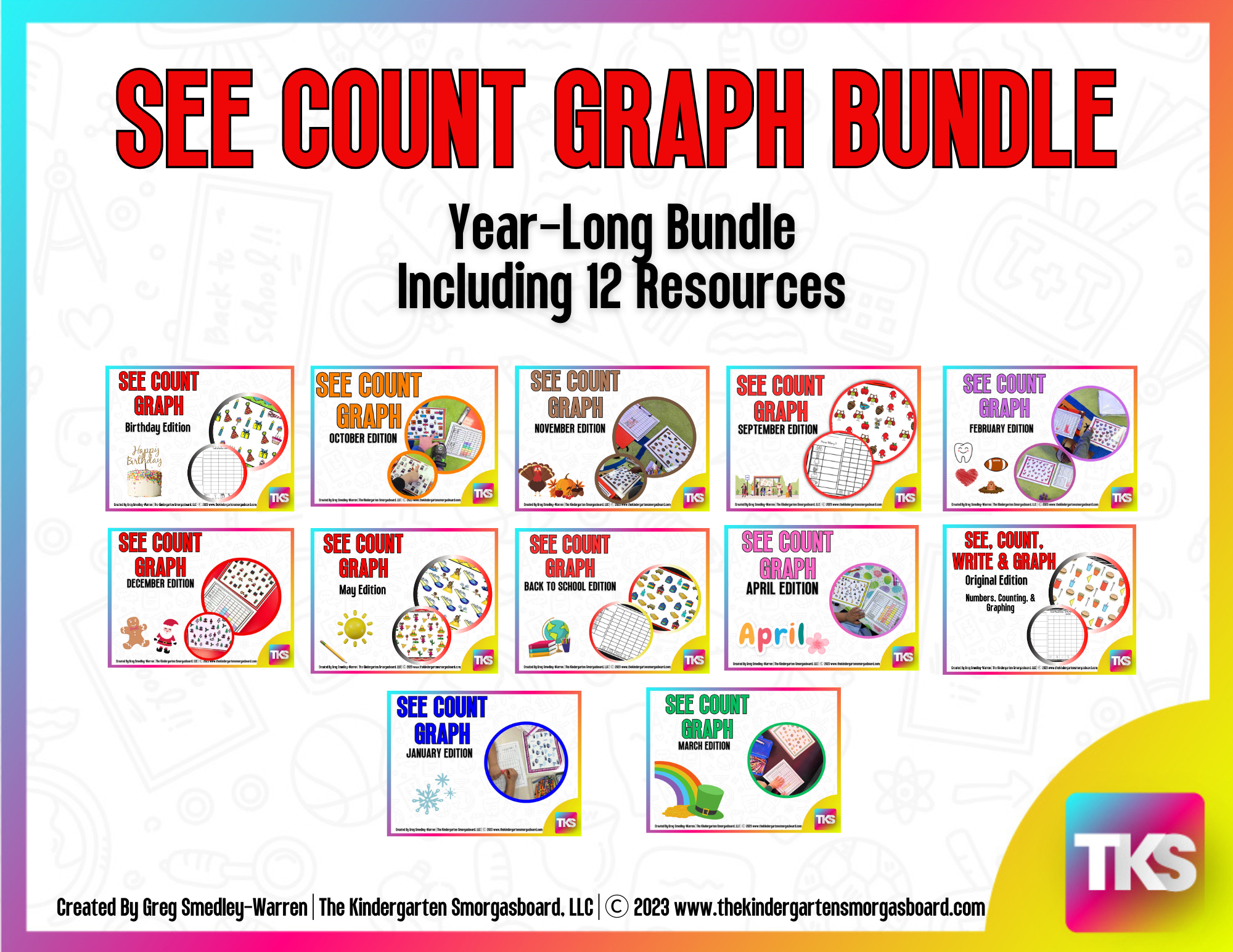 Countable Graph See, Count, Graph: BUNDLE! – The Kindergarten Smorgasboard Online Store
