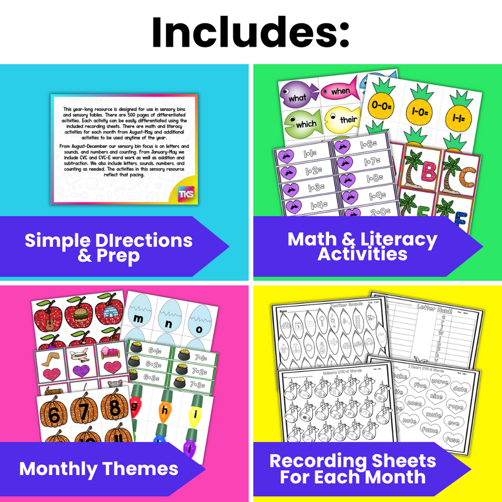 Sensory Bin Activities – The Kindergarten Smorgasboard Online Store