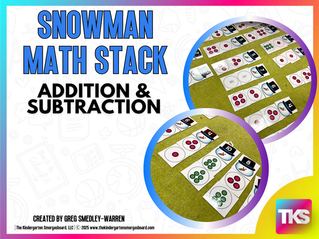 Snowman Math Stack - Add & Subtract – The Kindergarten Smorgasboard ...