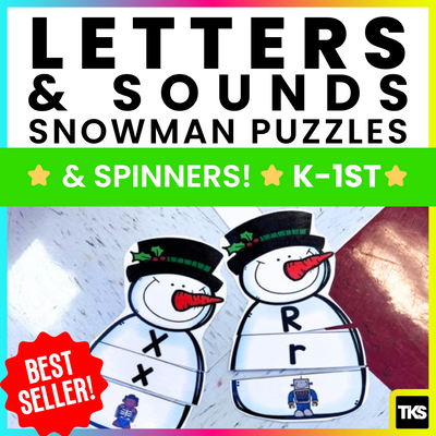 Snowman Letters & Sounds - Puzzles & Spinners