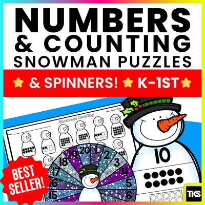 Snowman Numbers & Counting - Puzzles & Spinners