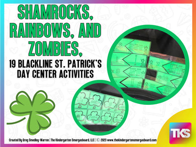 St. Patrick's Day Blackline Math and Literacy Centers