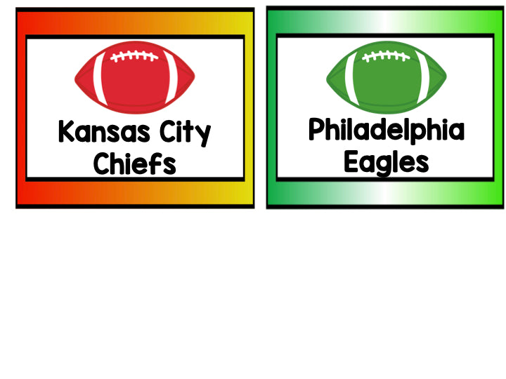 Super Bowl Graphing FREEBIE!