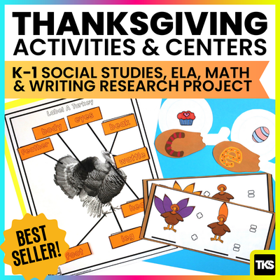 Thanksgiving: A Research and Writing Project PLUS Centers!