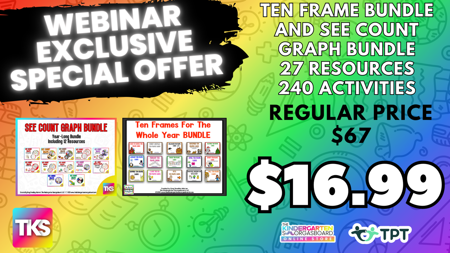 Webinar Special - Centers Without Tears - Ten Frames Bundle & See Count Graph Bundle