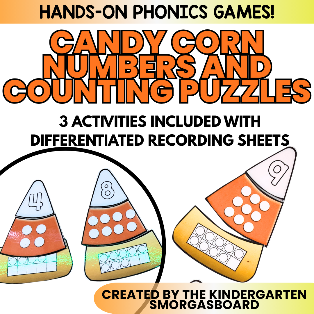 Candy Corn Math Puzzles | Numbers & Counting to 20 Activities