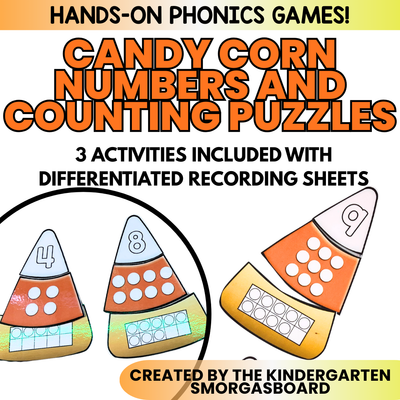 Candy Corn Math Puzzles | Numbers & Counting to 20 Activities