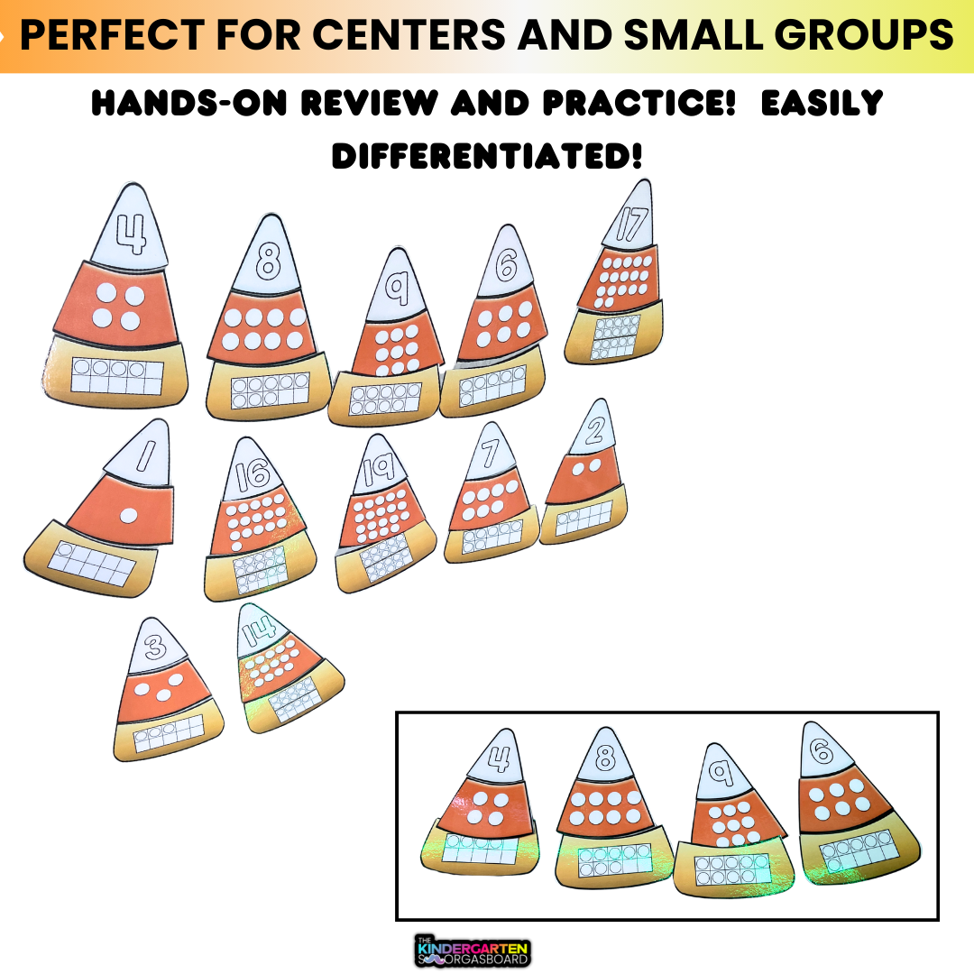 Candy Corn Math Puzzles | Numbers & Counting to 20 Activities