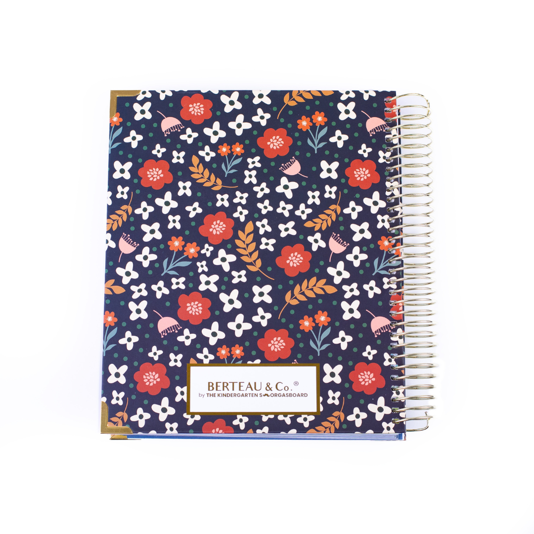 2024 - 2025 Color Me Flower Teacher Planner by BERTEAU & Co.